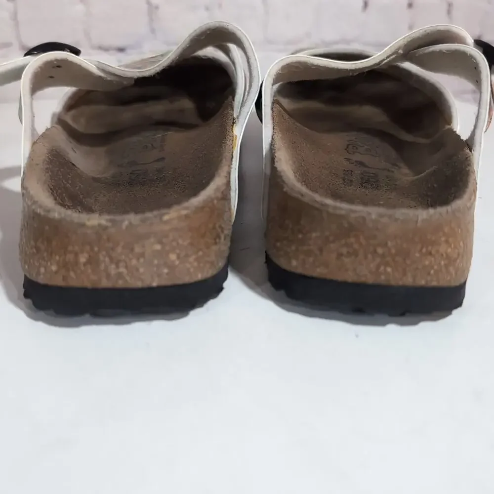 Birki's By Birkenstock Size 8 Paisley Slip On Clogs Mary Jane Flower Flor Lined - Picture 8 of 10